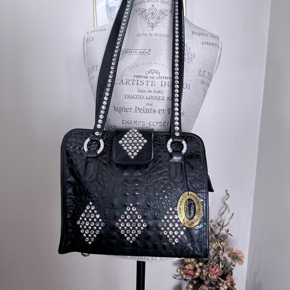 RAVIANI  Crocodile Leather Italian Style Bag